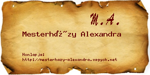 Mesterházy Alexandra névjegykártya